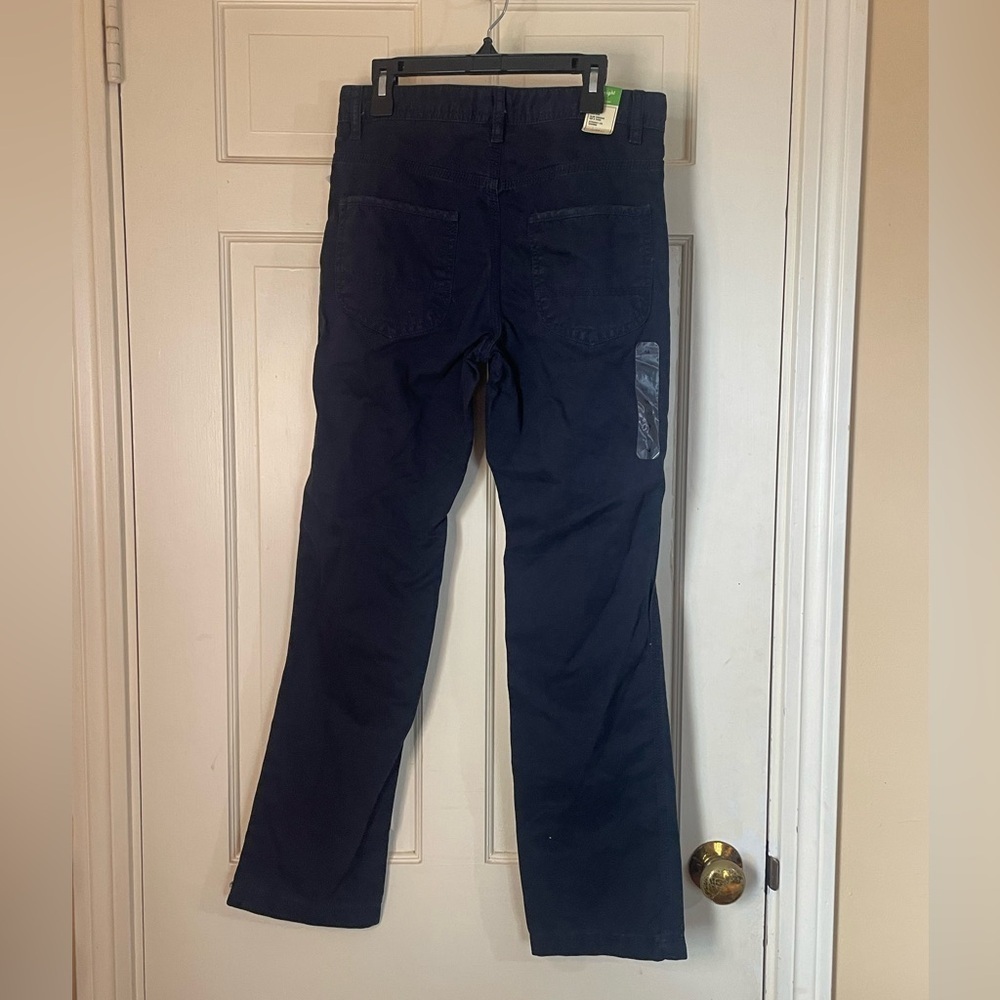 NWT Gap Kids Uniform Straight-fit Chino Trousers Dressy/ Casual Size 14 Black - Picture 7 of 8